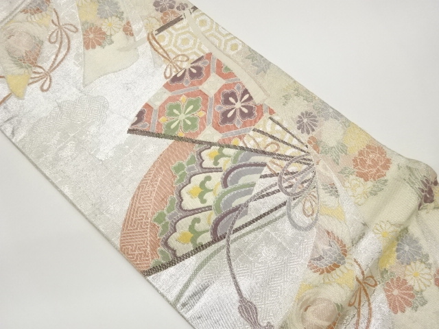 JAPANESE FUKURO OBI / SAGANISHIKI / WOVEN FLOWER & BIRD